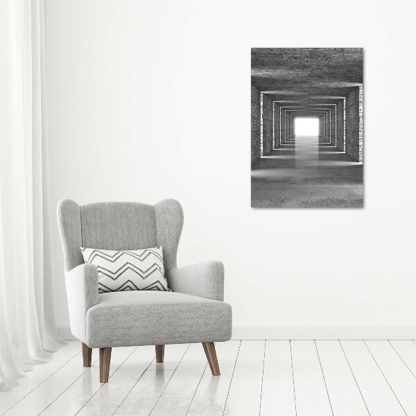 Acrylic glass print Brick tunnel