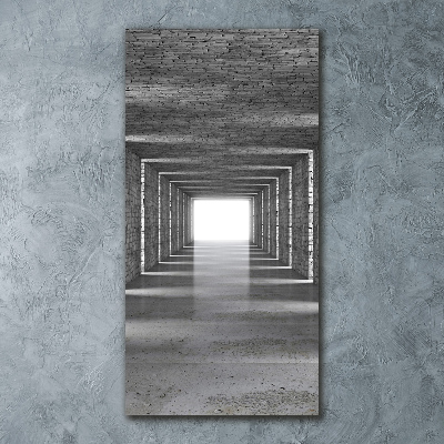 Acrylic glass print Brick tunnel