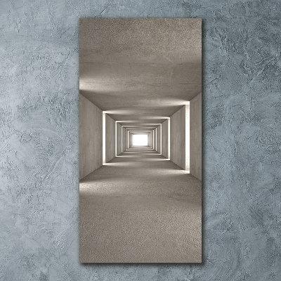 Acrylic glass print Concrete tunnel