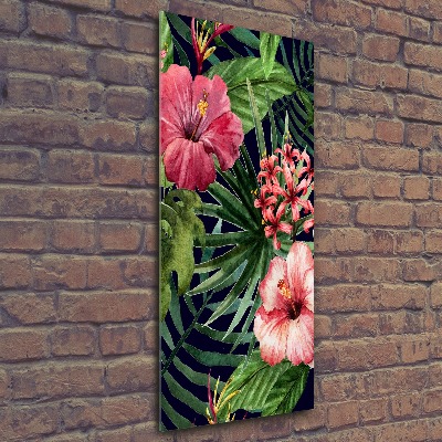 Acrylic wall art Hawaiian pattern