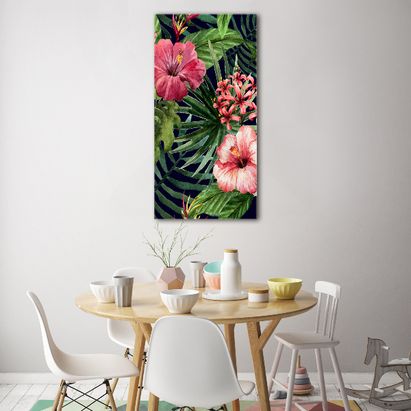 Acrylic wall art Hawaiian pattern