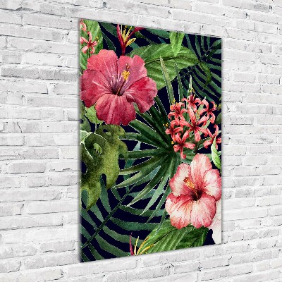 Acrylic wall art Hawaiian pattern