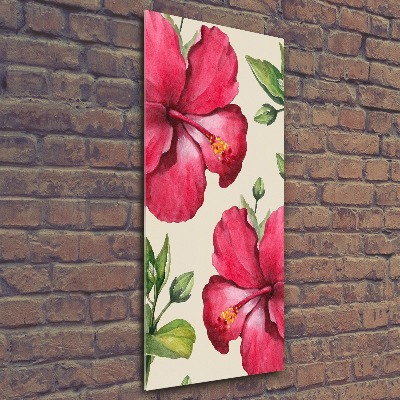 Acrylic wall art Hawaiian flowers