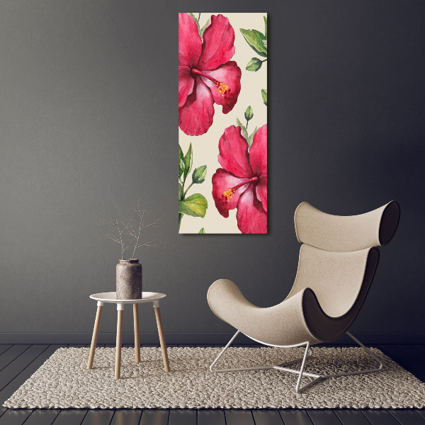 Acrylic wall art Hawaiian flowers