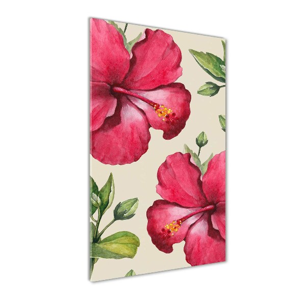 Acrylic wall art Hawaiian flowers