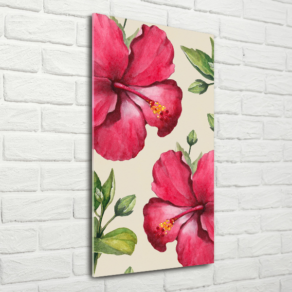 Acrylic wall art Hawaiian flowers