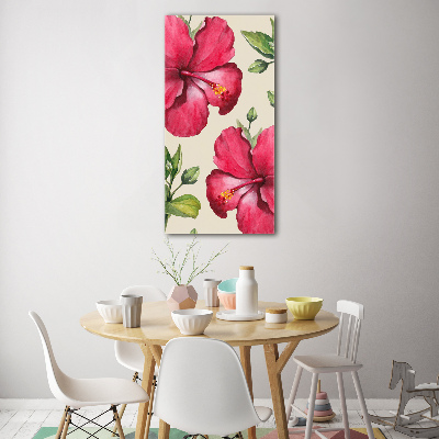 Acrylic wall art Hawaiian flowers