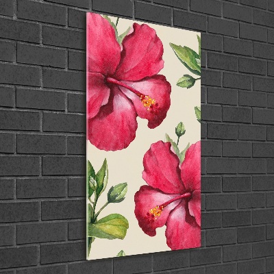 Acrylic wall art Hawaiian flowers