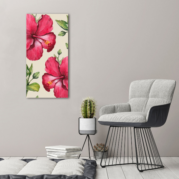 Acrylic wall art Hawaiian flowers