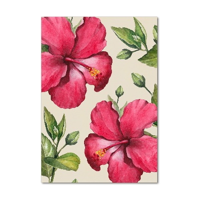 Acrylic wall art Hawaiian flowers