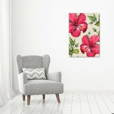 Acrylic wall art Hawaiian flowers