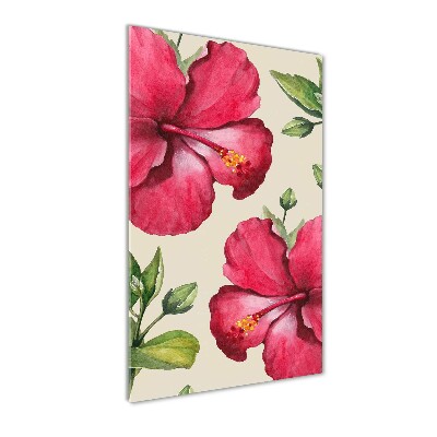 Acrylic wall art Hawaiian flowers