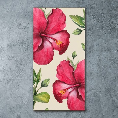 Acrylic wall art Hawaiian flowers