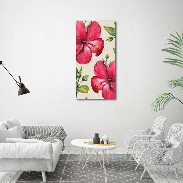 Acrylic wall art Hawaiian flowers