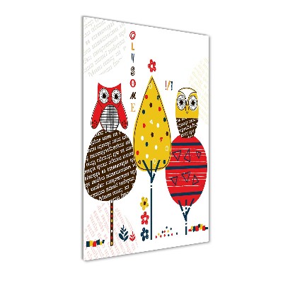 Print on acrylic Owls on trees