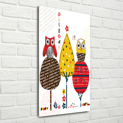 Print on acrylic Owls on trees