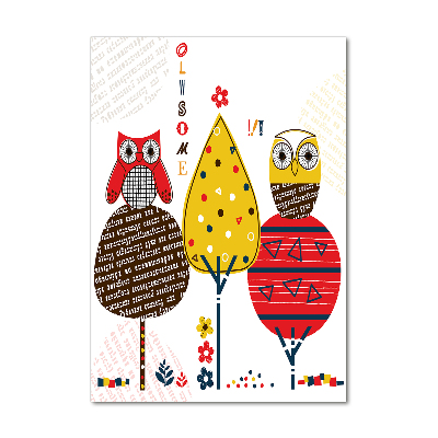 Print on acrylic Owls on trees