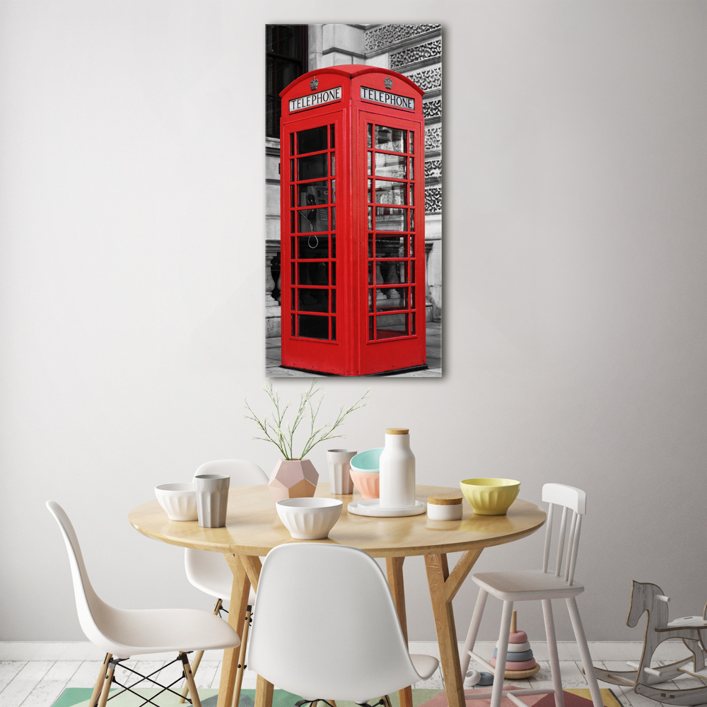 Acrylic wall art telephone booth