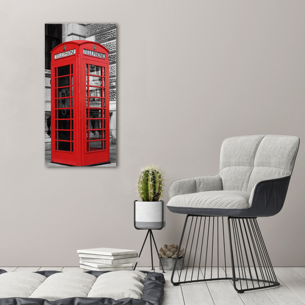 Acrylic wall art telephone booth