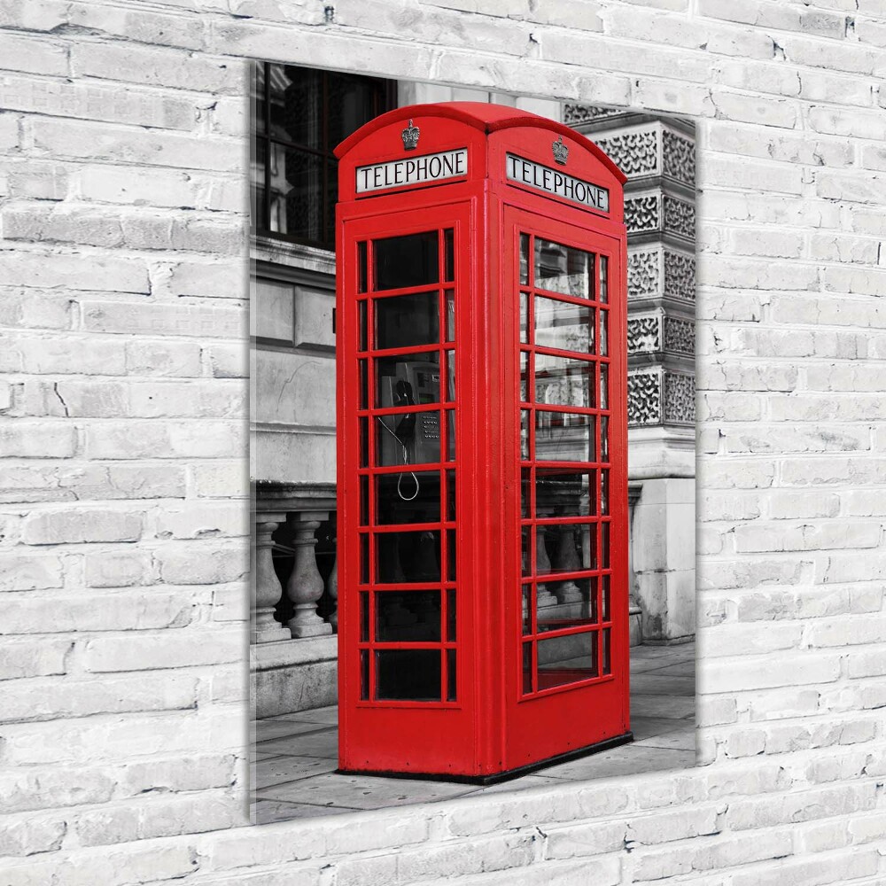 Acrylic wall art telephone booth