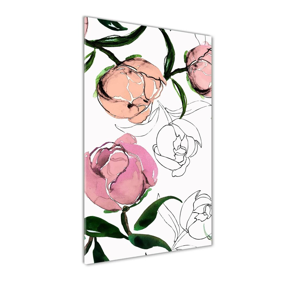 Acrylic wall art Peonies