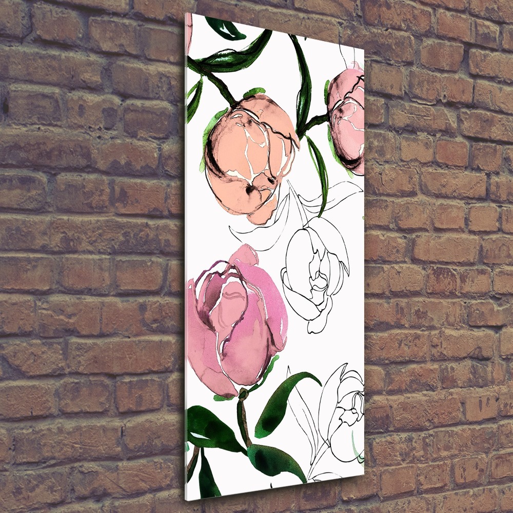 Acrylic wall art Peonies