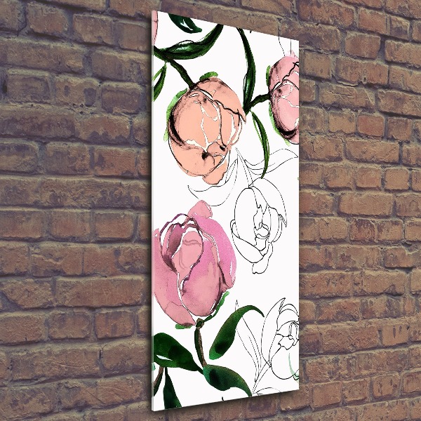 Acrylic wall art Peonies