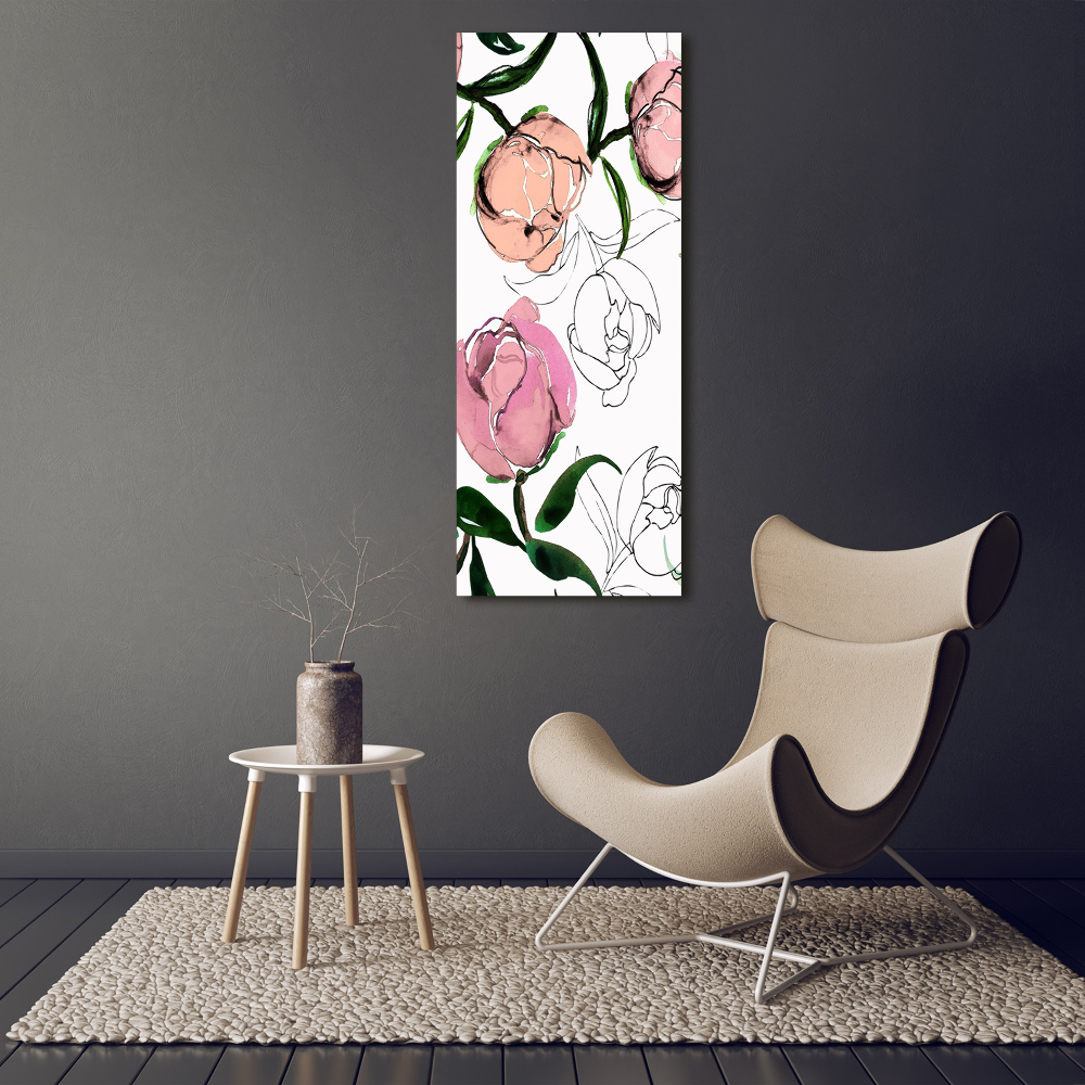 Acrylic wall art Peonies