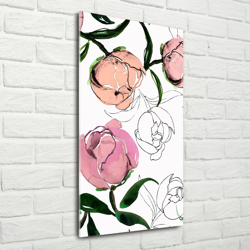 Acrylic wall art Peonies