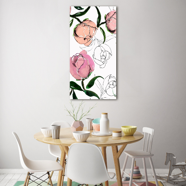 Acrylic wall art Peonies