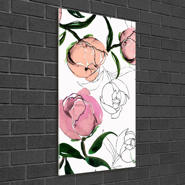 Acrylic wall art Peonies