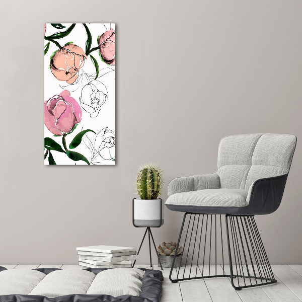 Acrylic wall art Peonies