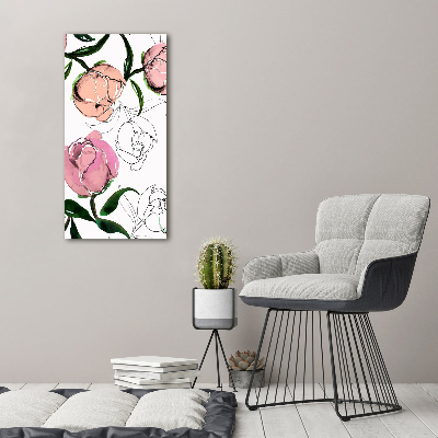 Acrylic wall art Peonies