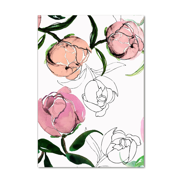 Acrylic wall art Peonies