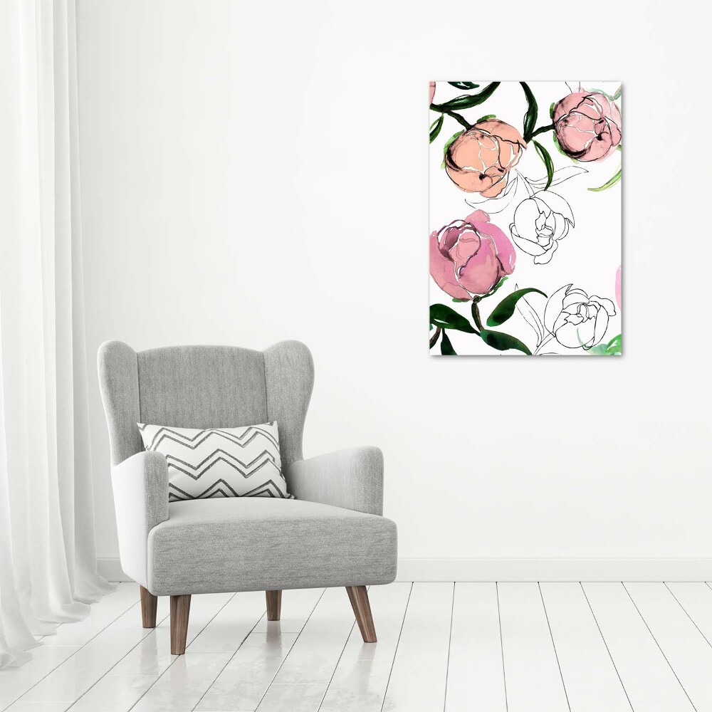 Acrylic wall art Peonies