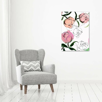 Acrylic wall art Peonies