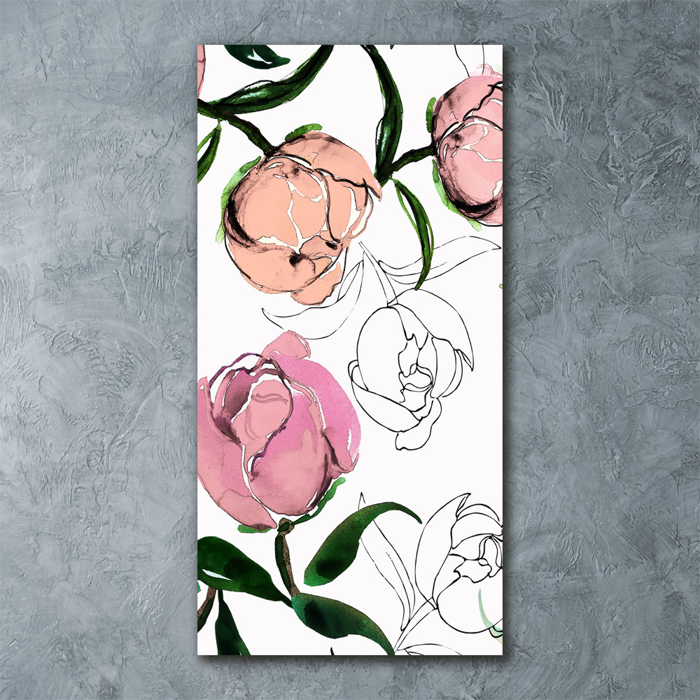 Acrylic wall art Peonies