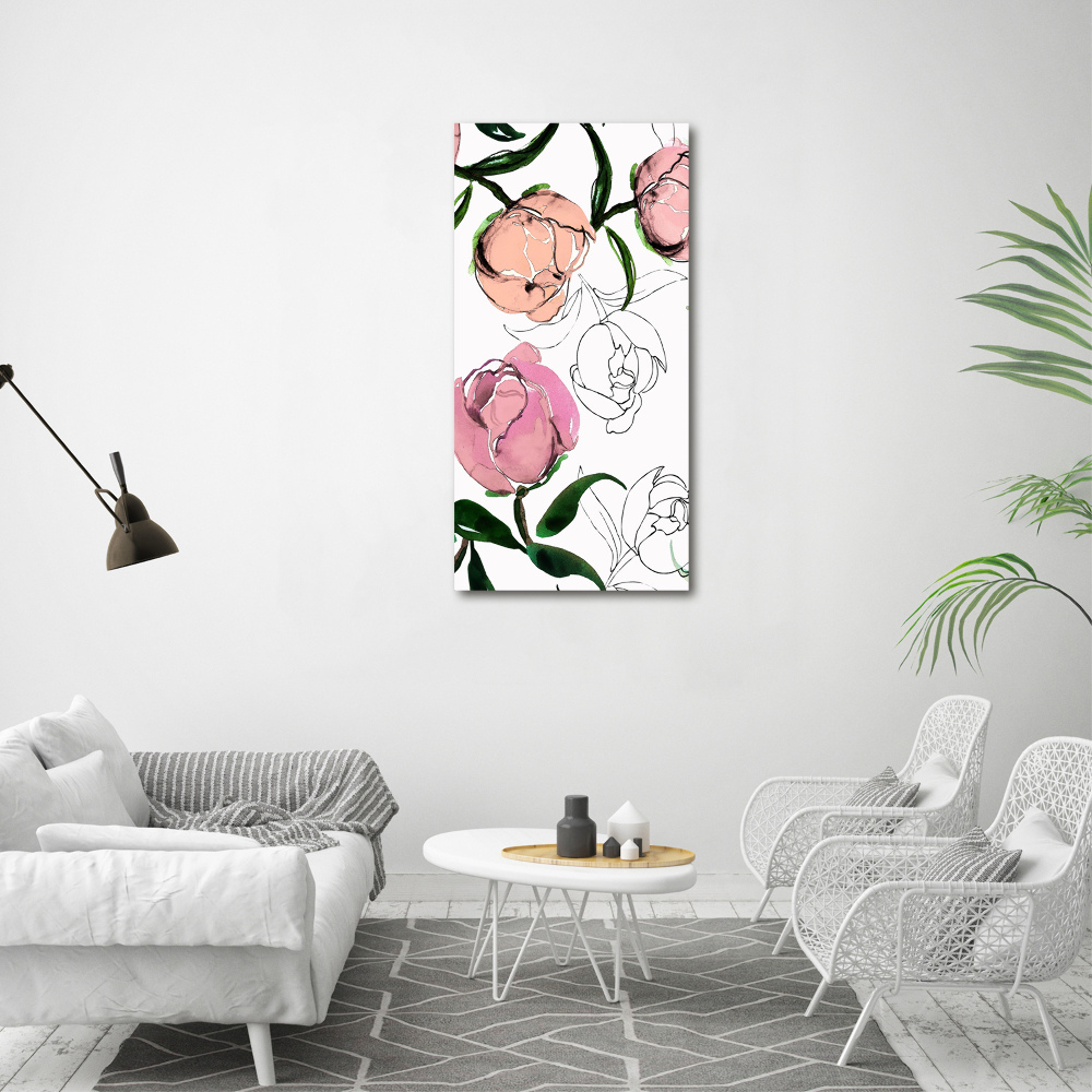 Acrylic wall art Peonies