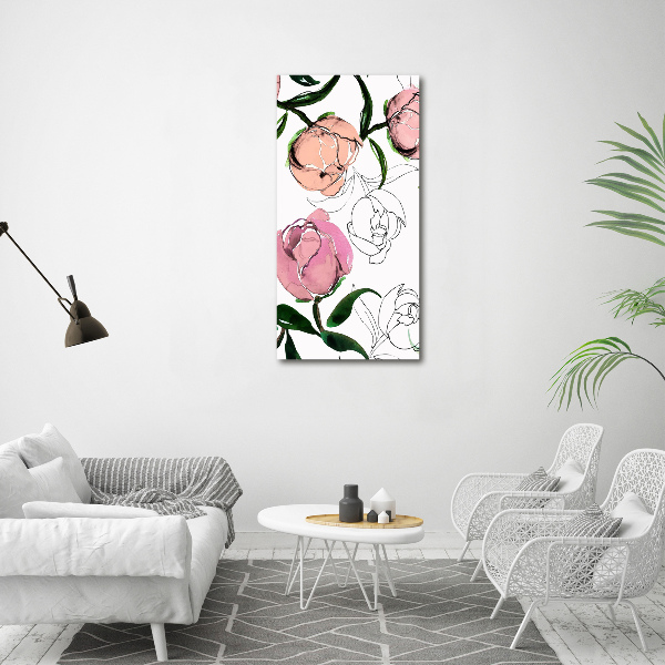 Acrylic wall art Peonies