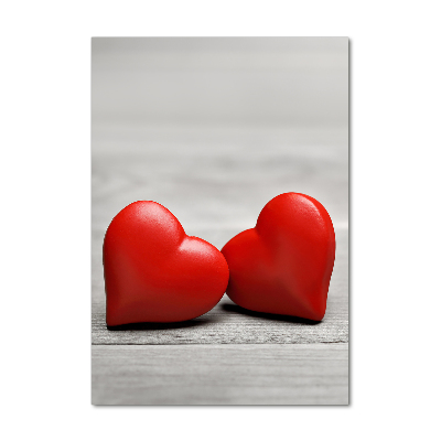 Acrylic wall art Hearts on wood