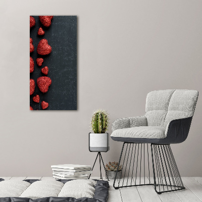 Wall art acrylic Hearts on the board