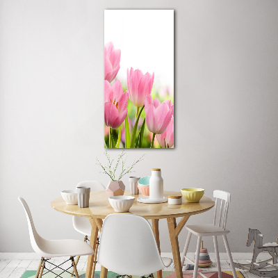 Print on acrylic Pink tulips