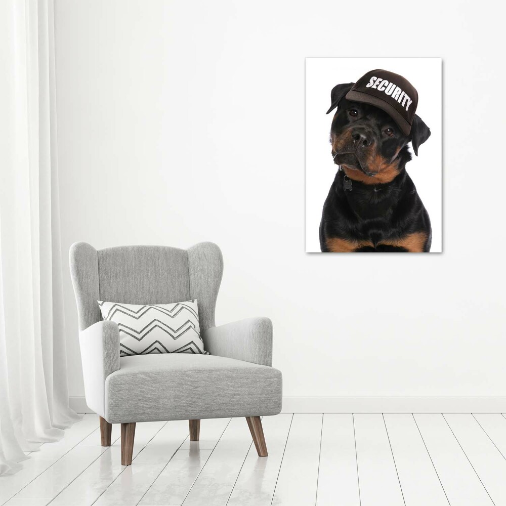 Print on acrylic Rottweiler in the hat