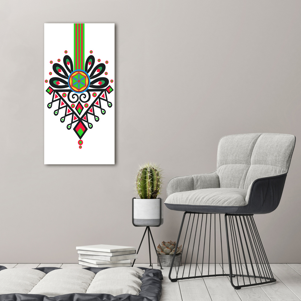 Wall art acrylic Polish folk pattern