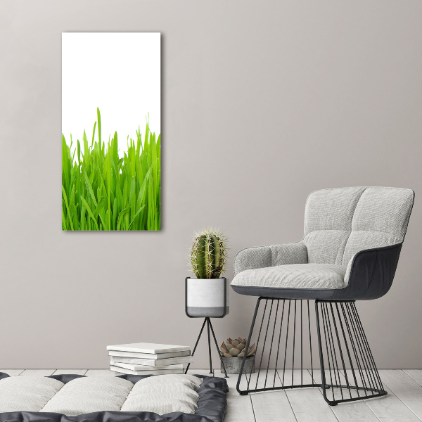 Acrylic wall art green grass