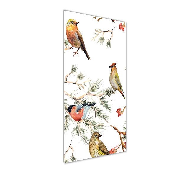 Acrylic print Birds and conifers