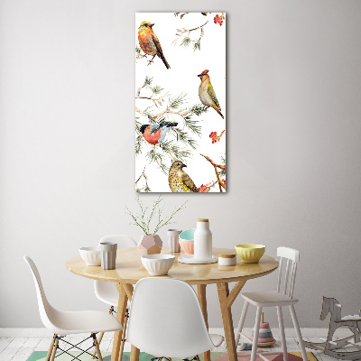 Acrylic print Birds and conifers