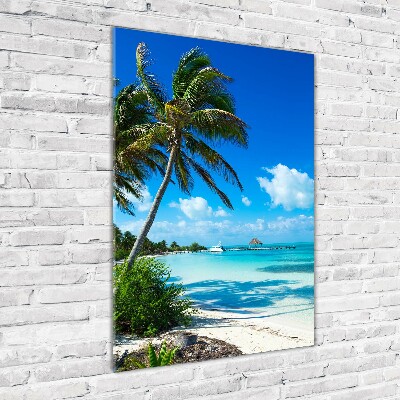 Acrylic wall art Tropical beach