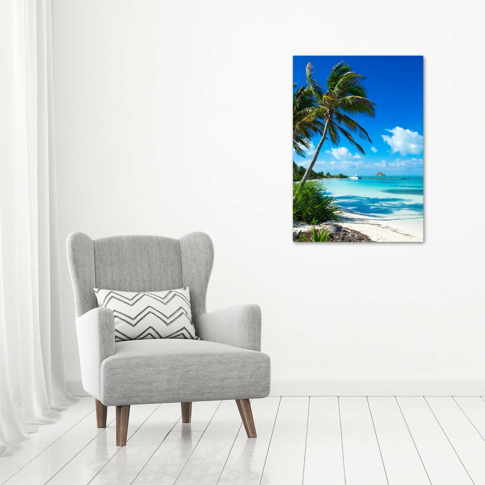 Acrylic wall art Tropical beach