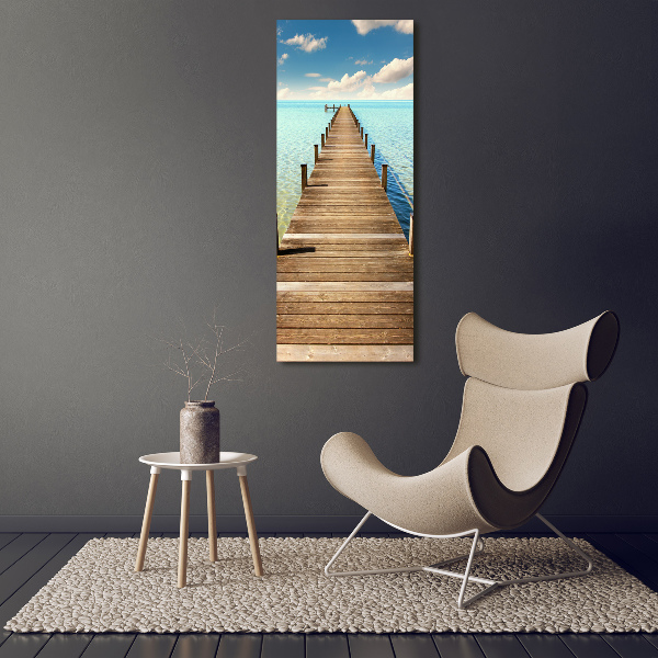 Acrylic wall art Wooden pier